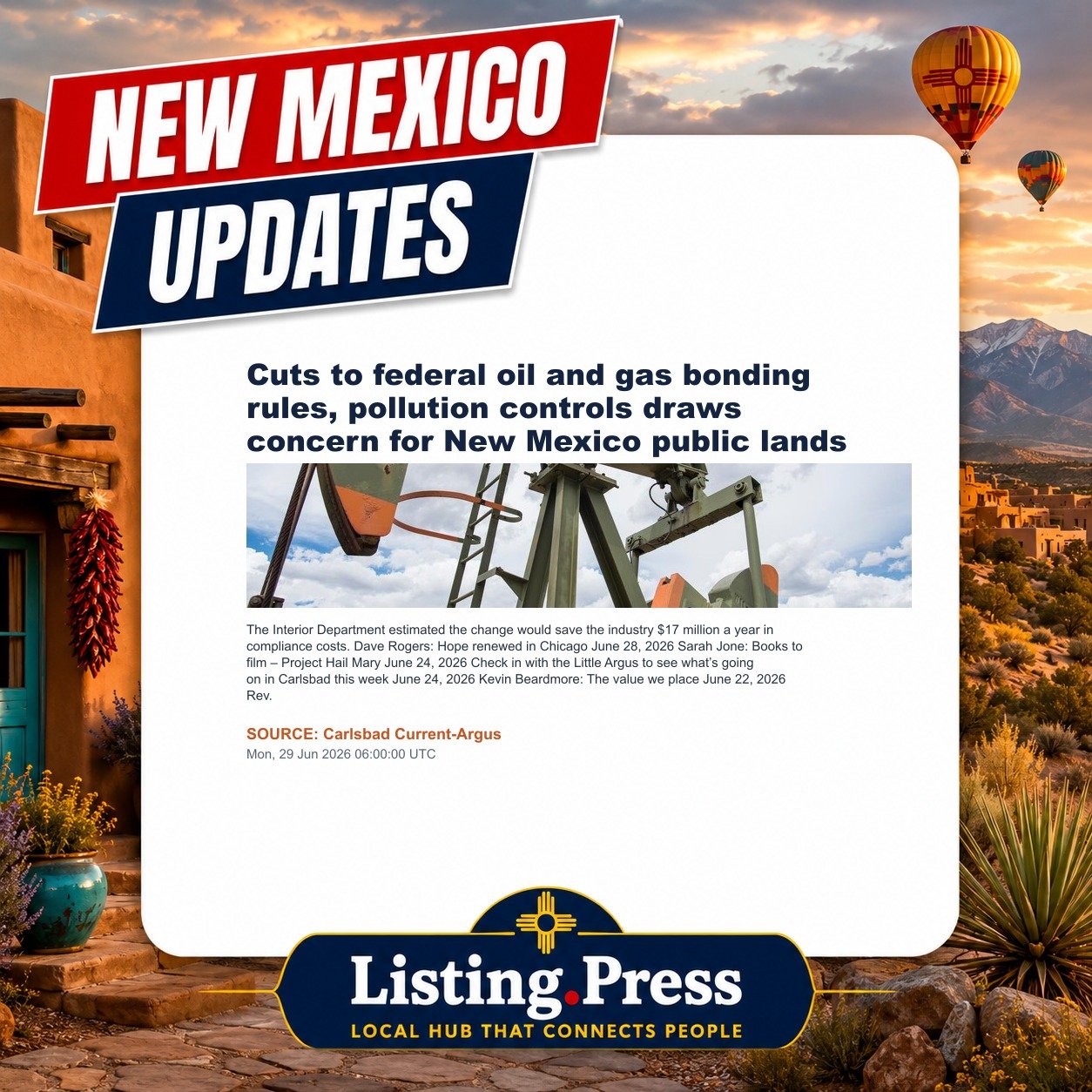 Cuts to federal oil and gas bonding rules, pollution controls draws concern for New Mexico public lands