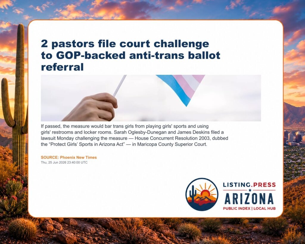 2 pastors file court challenge to GOP-backed anti-trans ballot referral