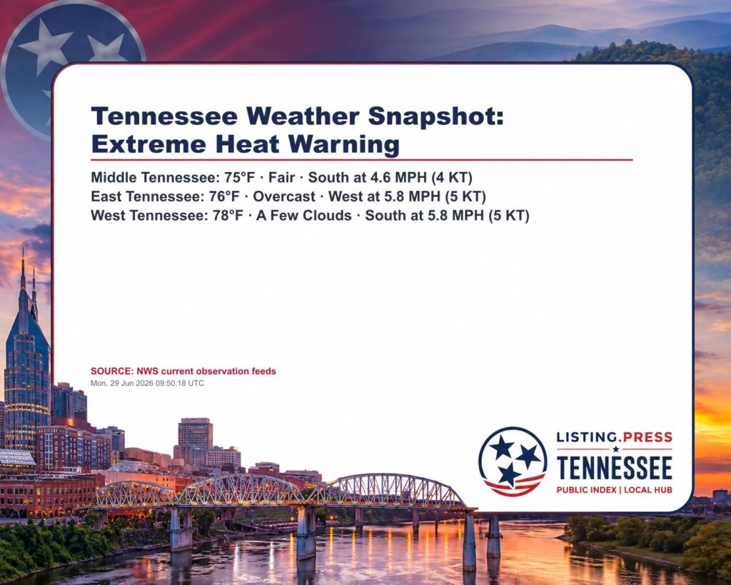 Tennessee Weather Snapshot: Extreme Heat Warning