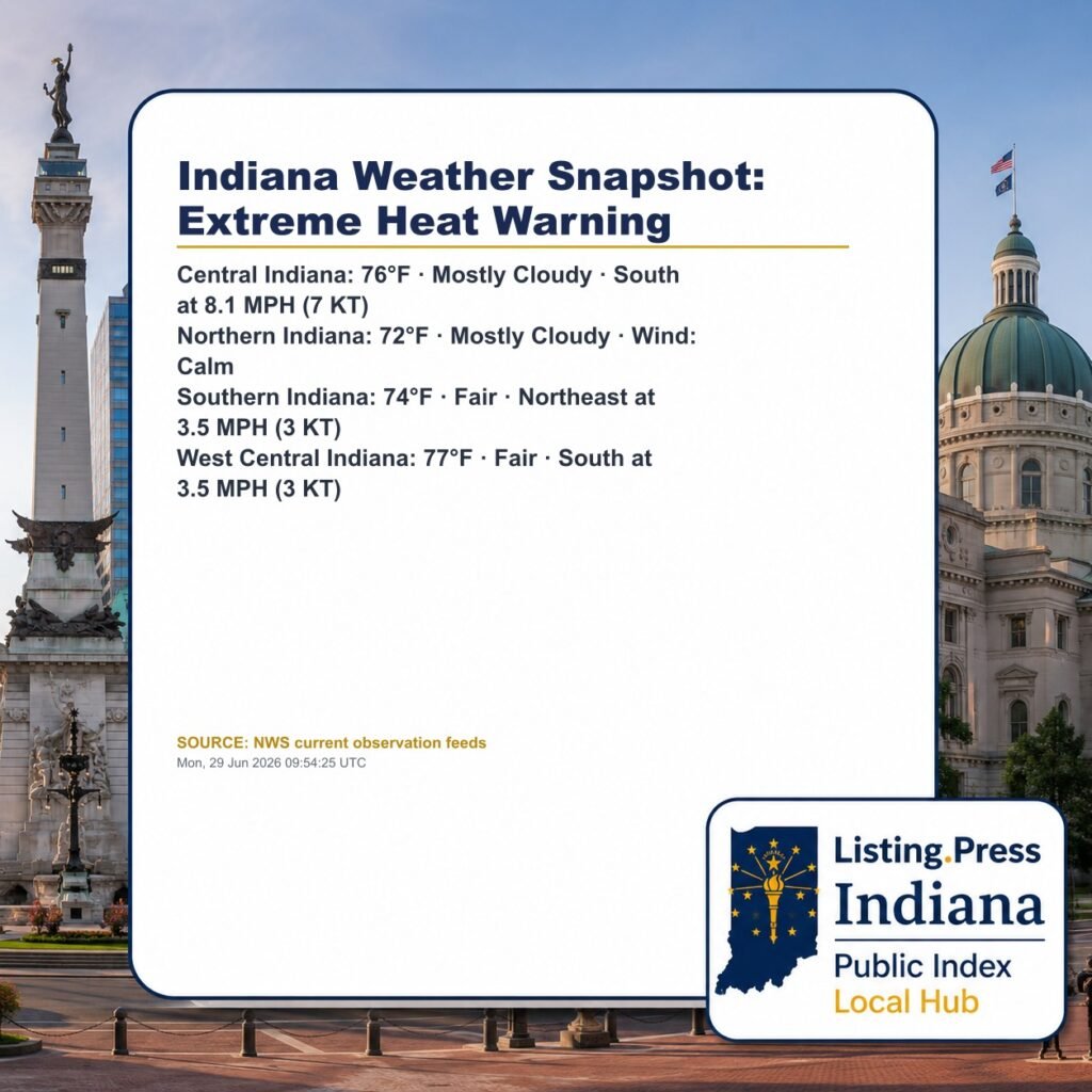 Indiana Weather Snapshot: Extreme Heat Warning
