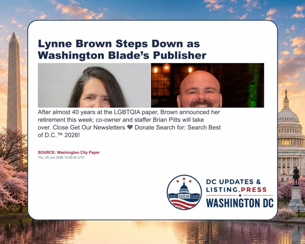 Lynne Brown Steps Down as Washington Blade’s Publisher