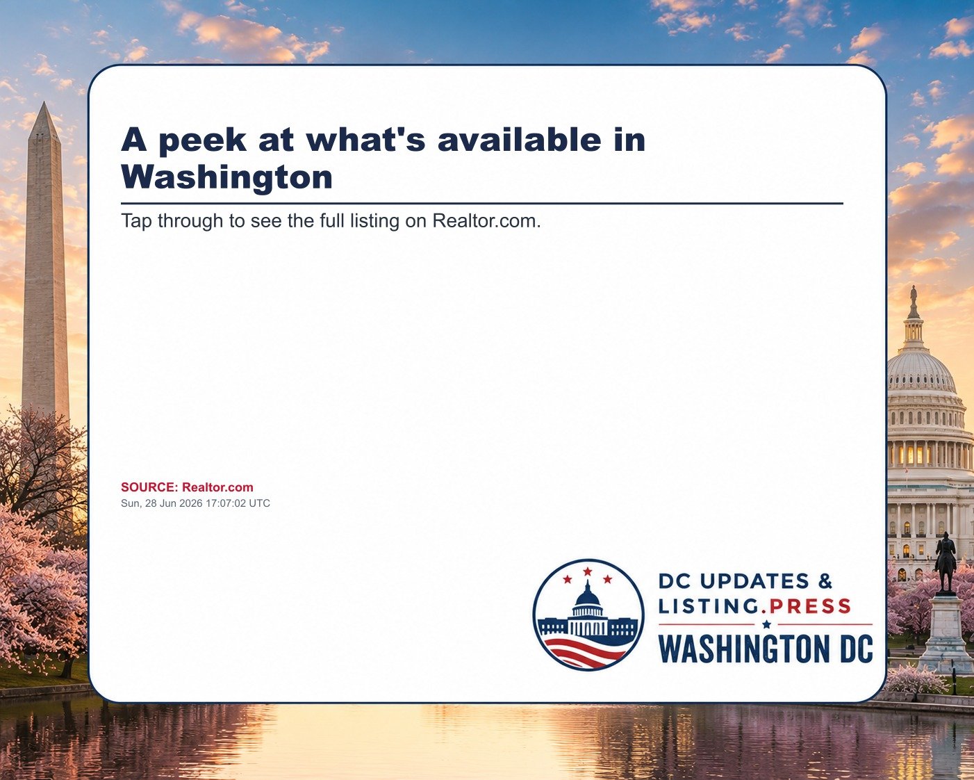A peek at what's available in Washington