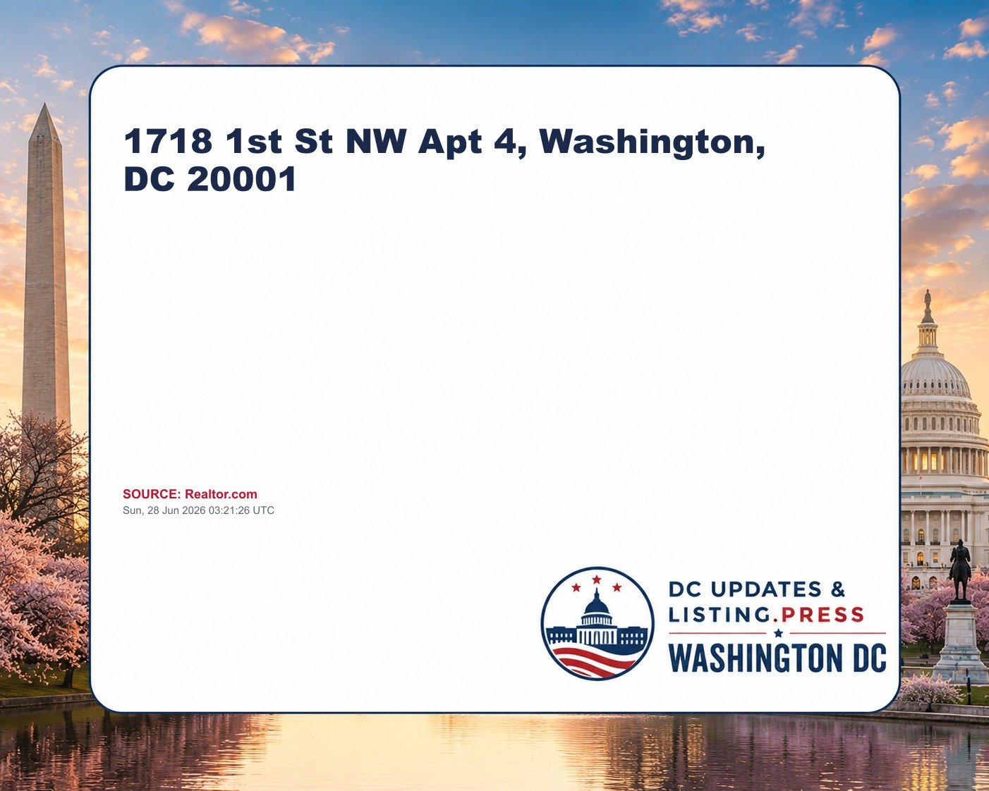 1718 1st St NW Apt 4, Washington, DC 20001
