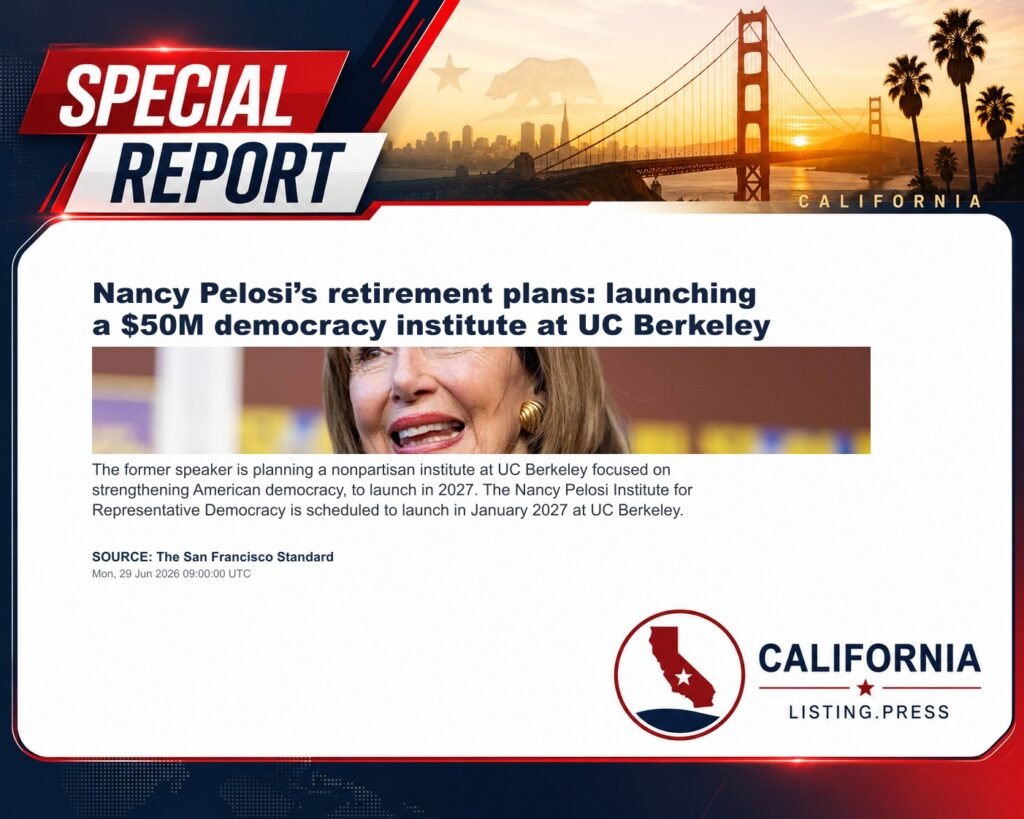 Nancy Pelosi’s retirement plans: launching a $50M democracy institute at UC Berkeley
