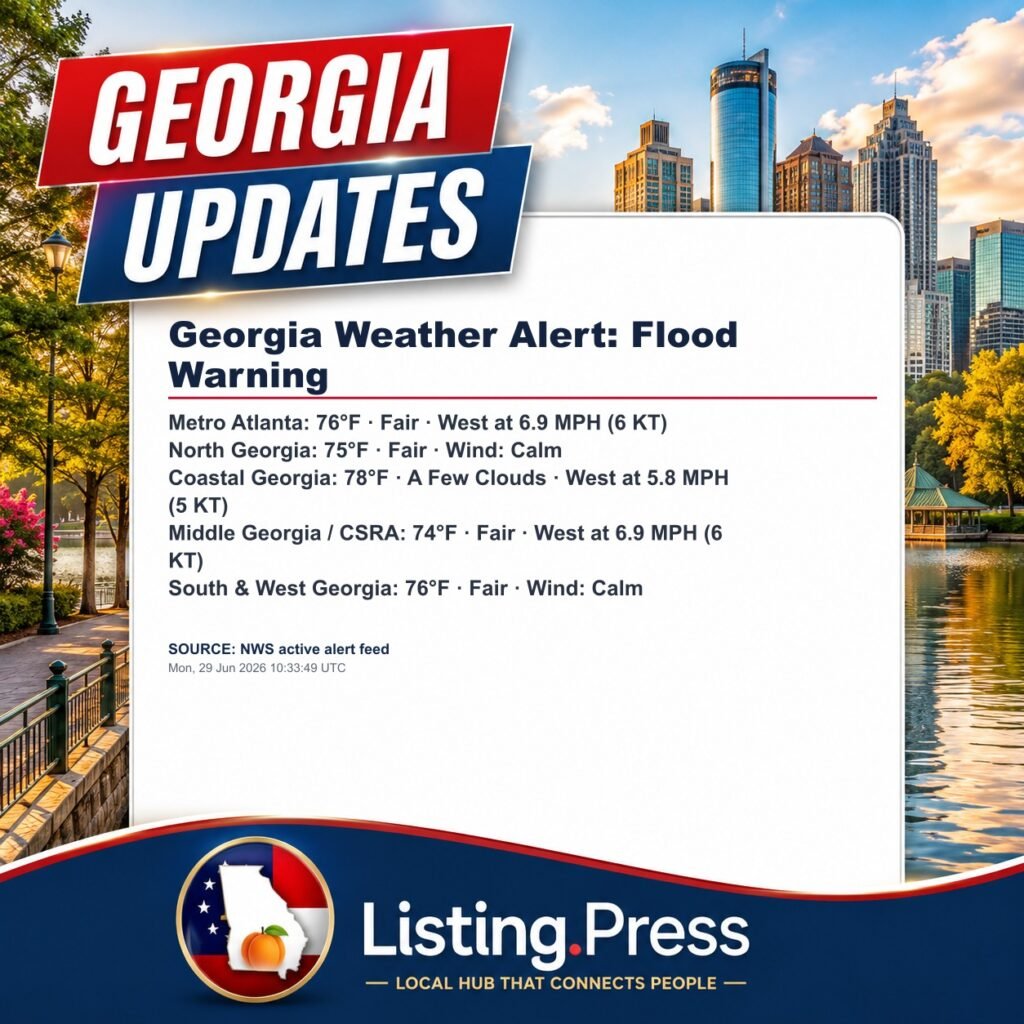 Georgia Weather Alert: Flood Warning