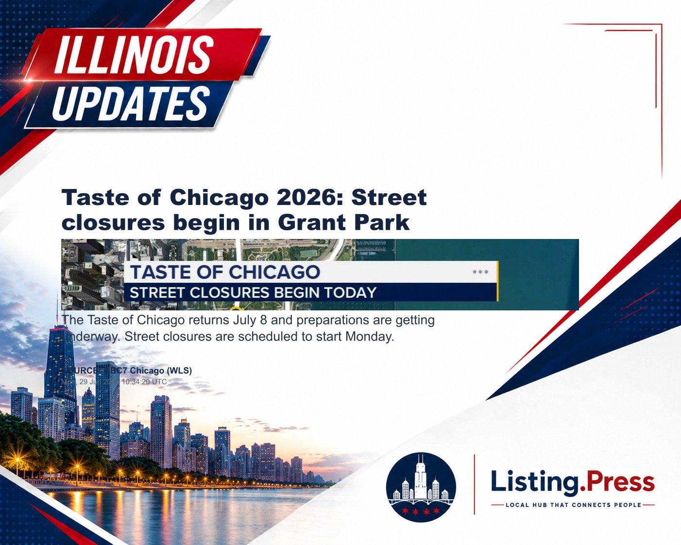 Taste of Chicago 2026: Street closures begin in Grant Park