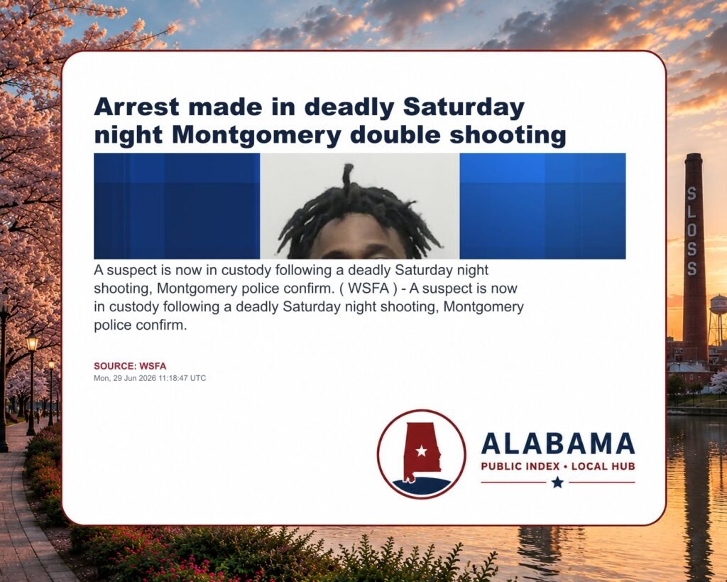 Arrest made in deadly Saturday night Montgomery double shooting