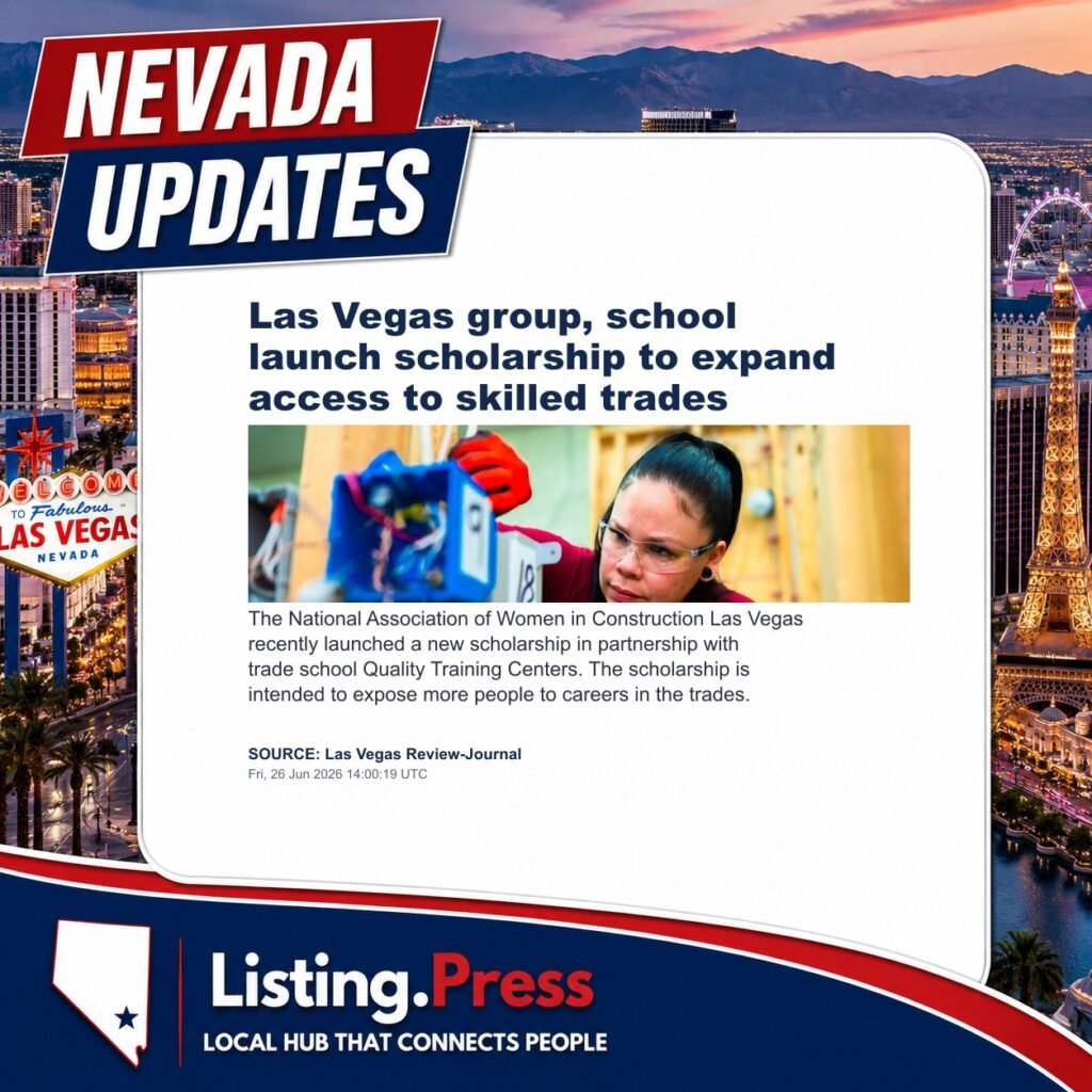 Las Vegas group, school launch scholarship to expand access to skilled trades