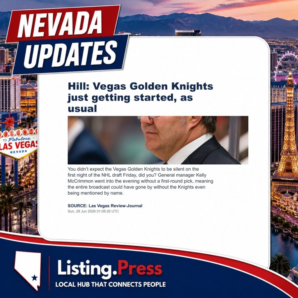 Hill: Vegas Golden Knights just getting started, as usual