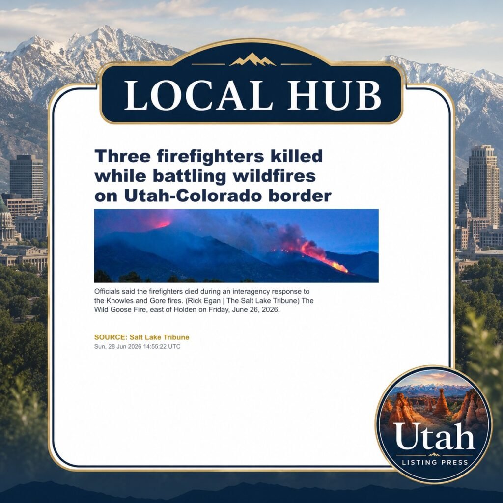 Three firefighters killed while battling wildfires on Utah-Colorado border
