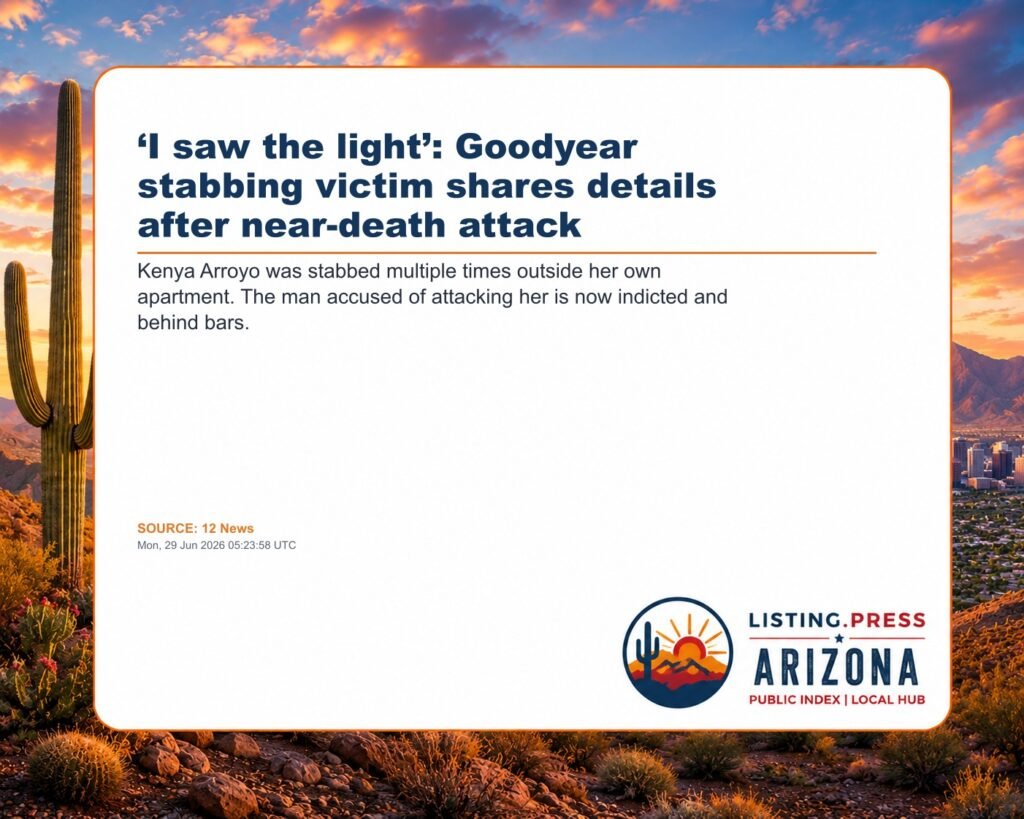 ‘I saw the light’: Goodyear stabbing victim shares details after near-death attack