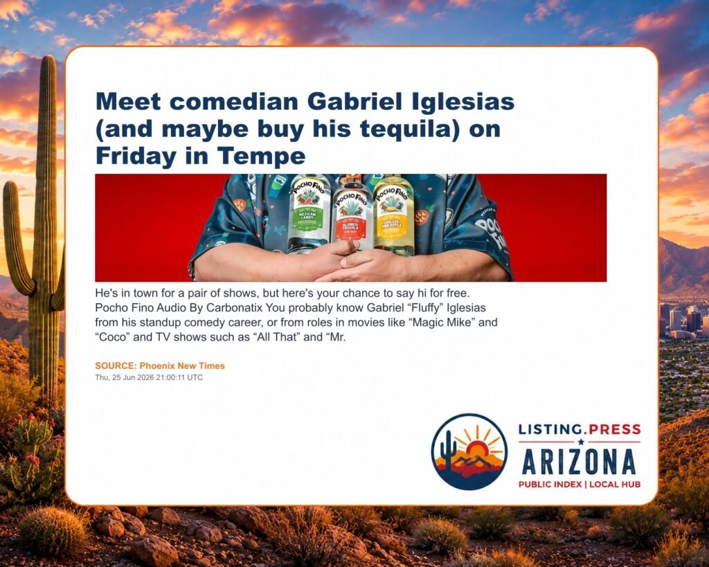Meet comedian Gabriel Iglesias (and maybe buy his tequila) on Friday in Tempe