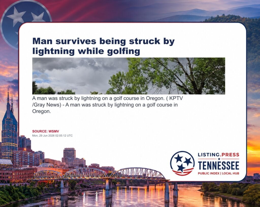 Man survives being struck by lightning while golfing