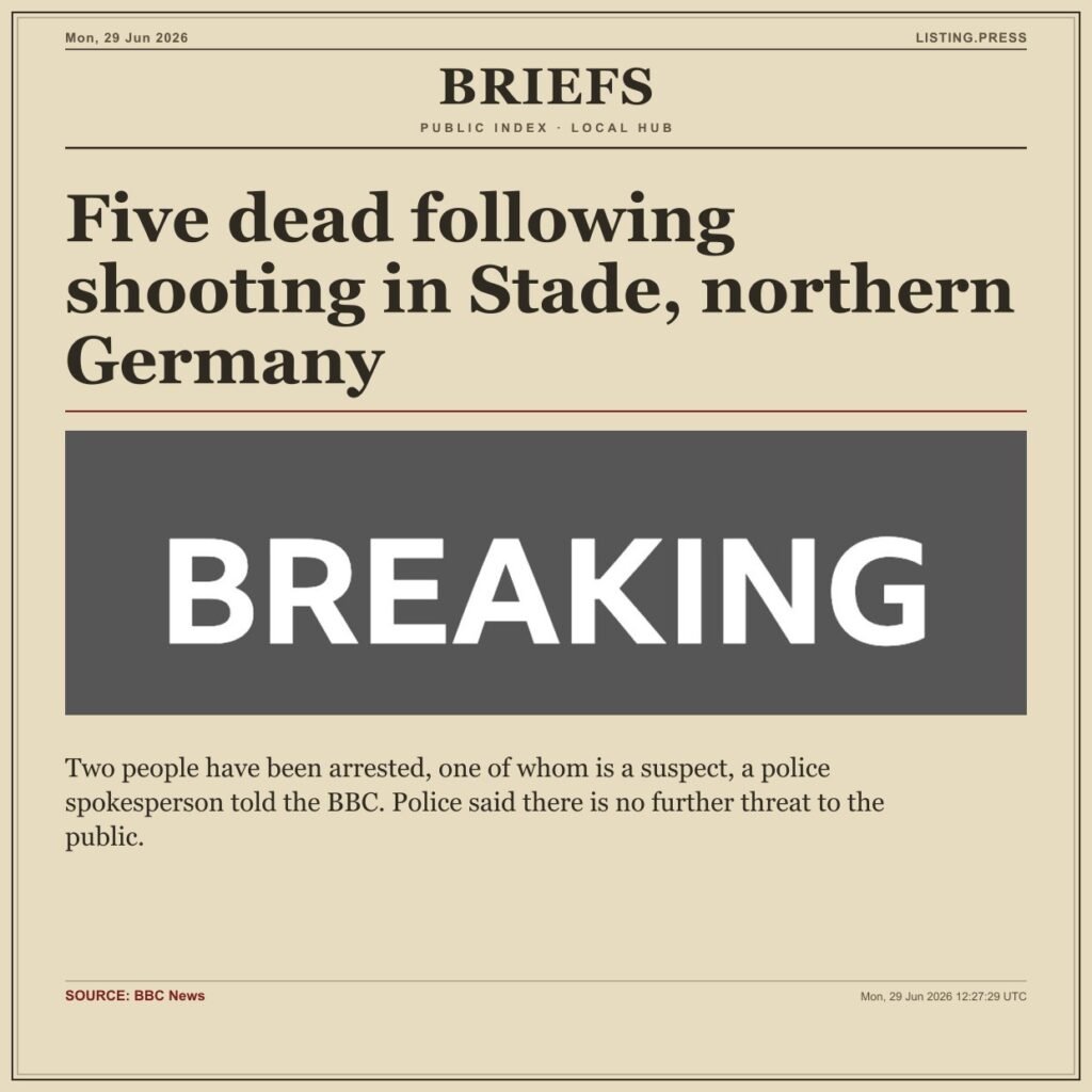 Five dead following shooting in Stade, northern Germany