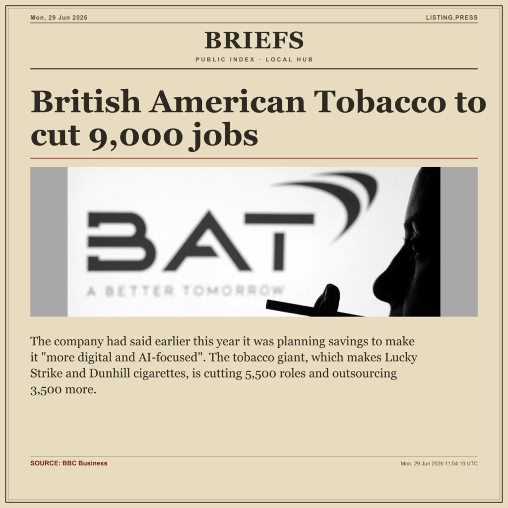 British American Tobacco to cut 9,000 jobs