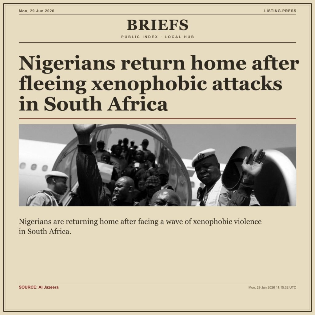 Nigerians return home after fleeing xenophobic attacks in South Africa