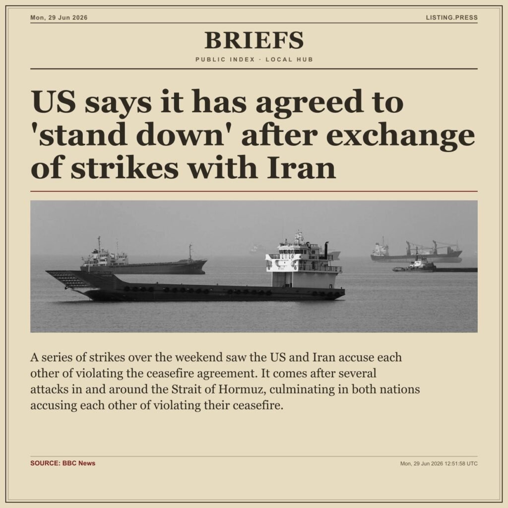 US says it has agreed to ‘stand down’ after exchange of strikes with Iran