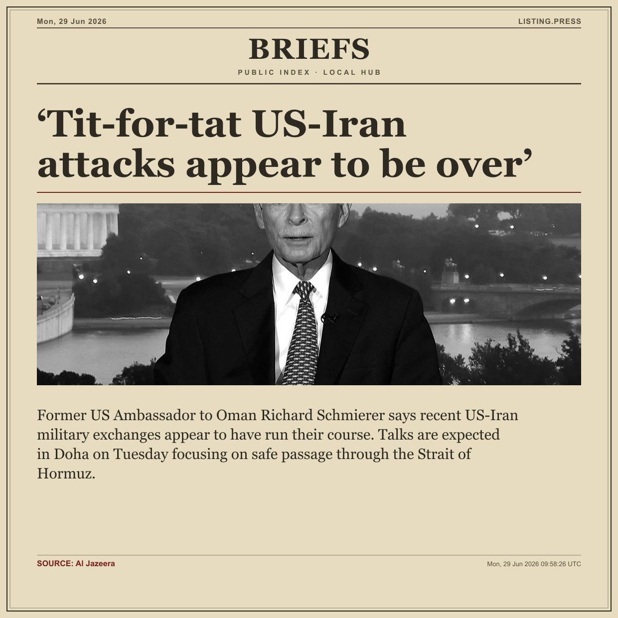 ‘Tit-for-tat US-Iran attacks appear to be over’