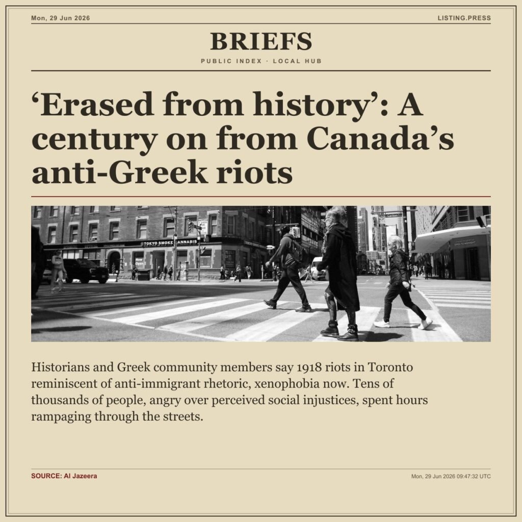 ‘Erased from history’: A century on from Canada’s anti-Greek riots