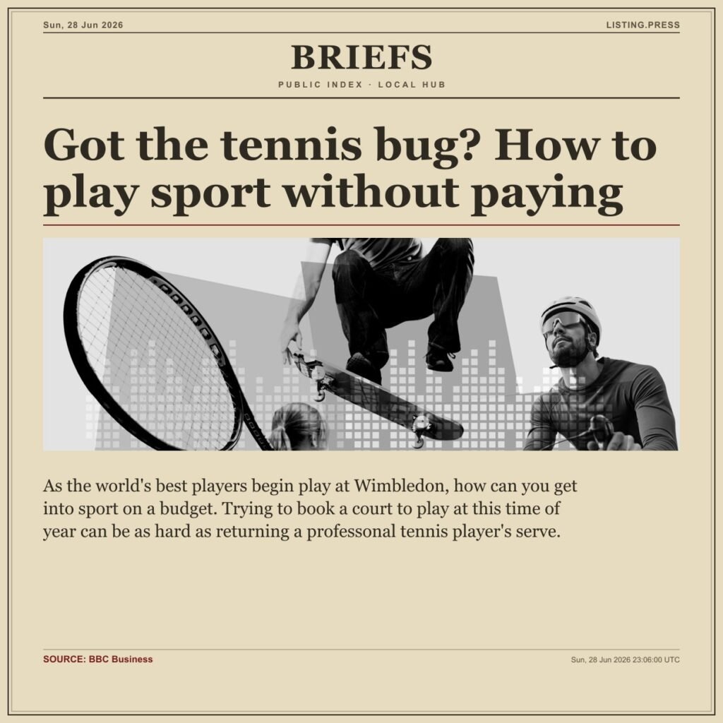 Got the tennis bug? How to play sport without paying
