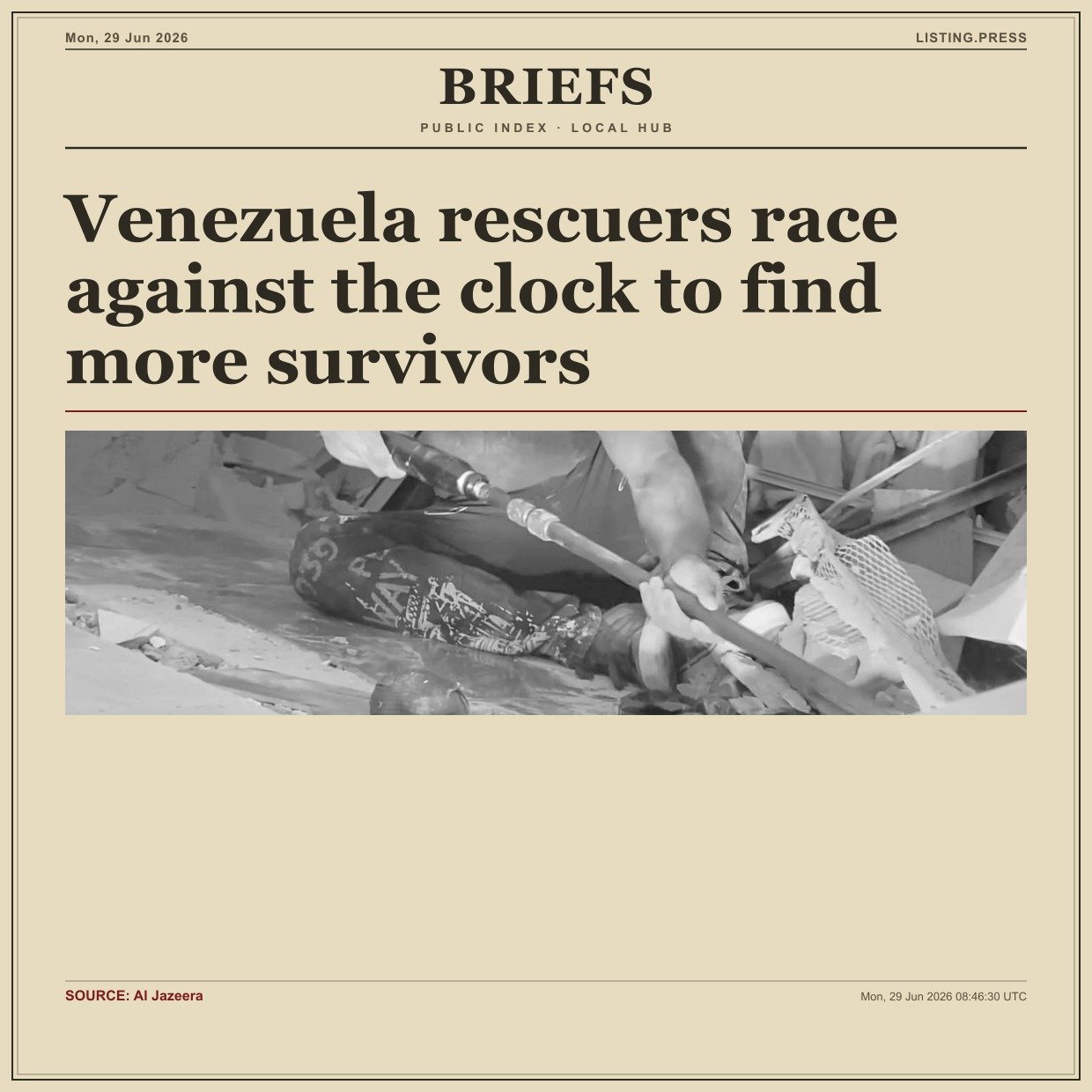 Venezuela rescuers race against the clock to find more survivors