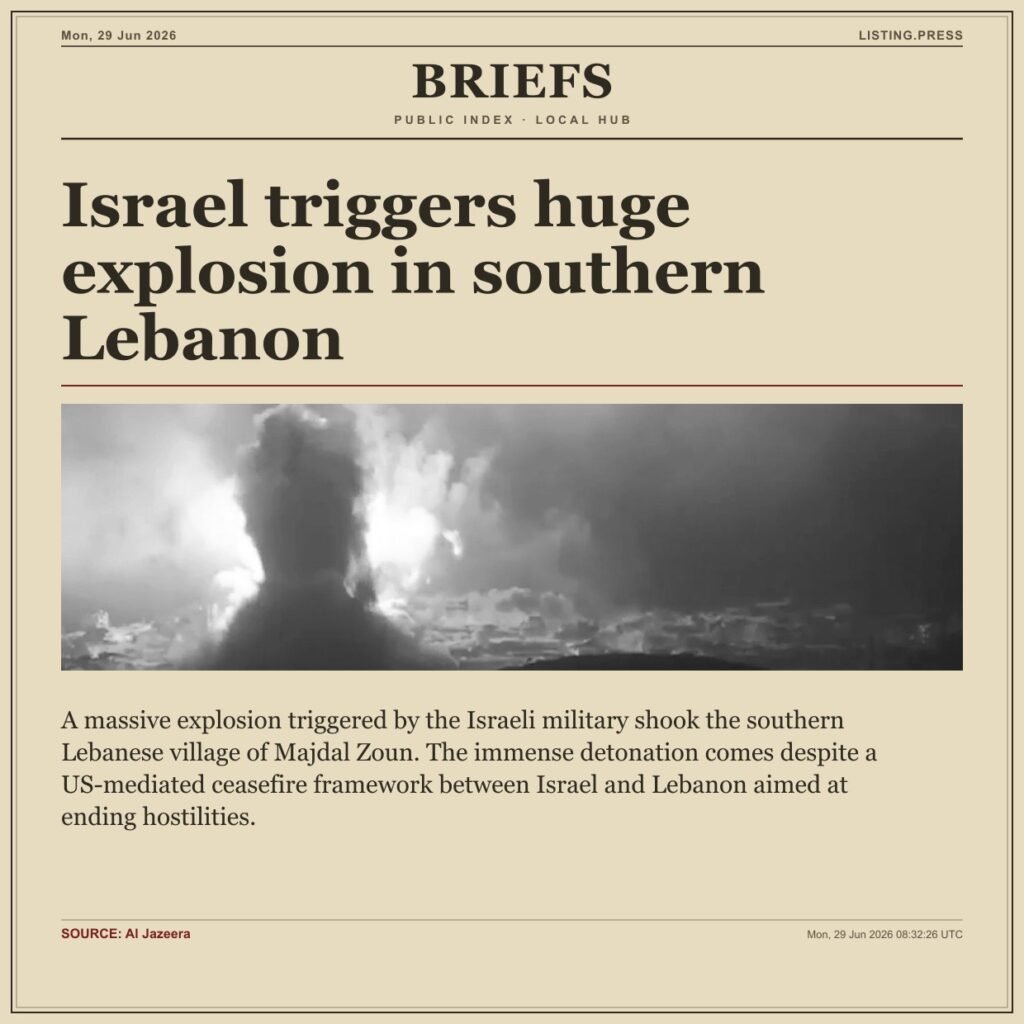 Israel triggers huge explosion in southern Lebanon