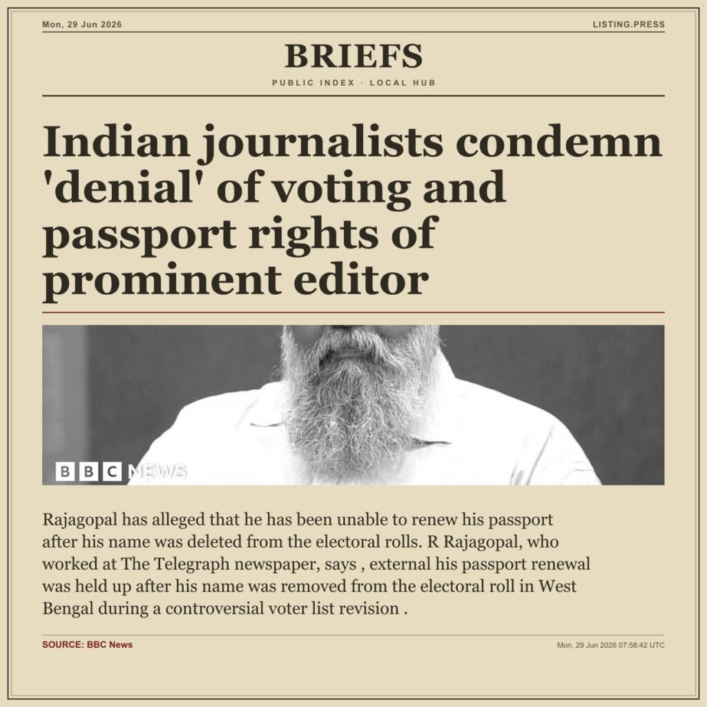 Indian journalists condemn ‘denial’ of voting and passport rights of prominent editor