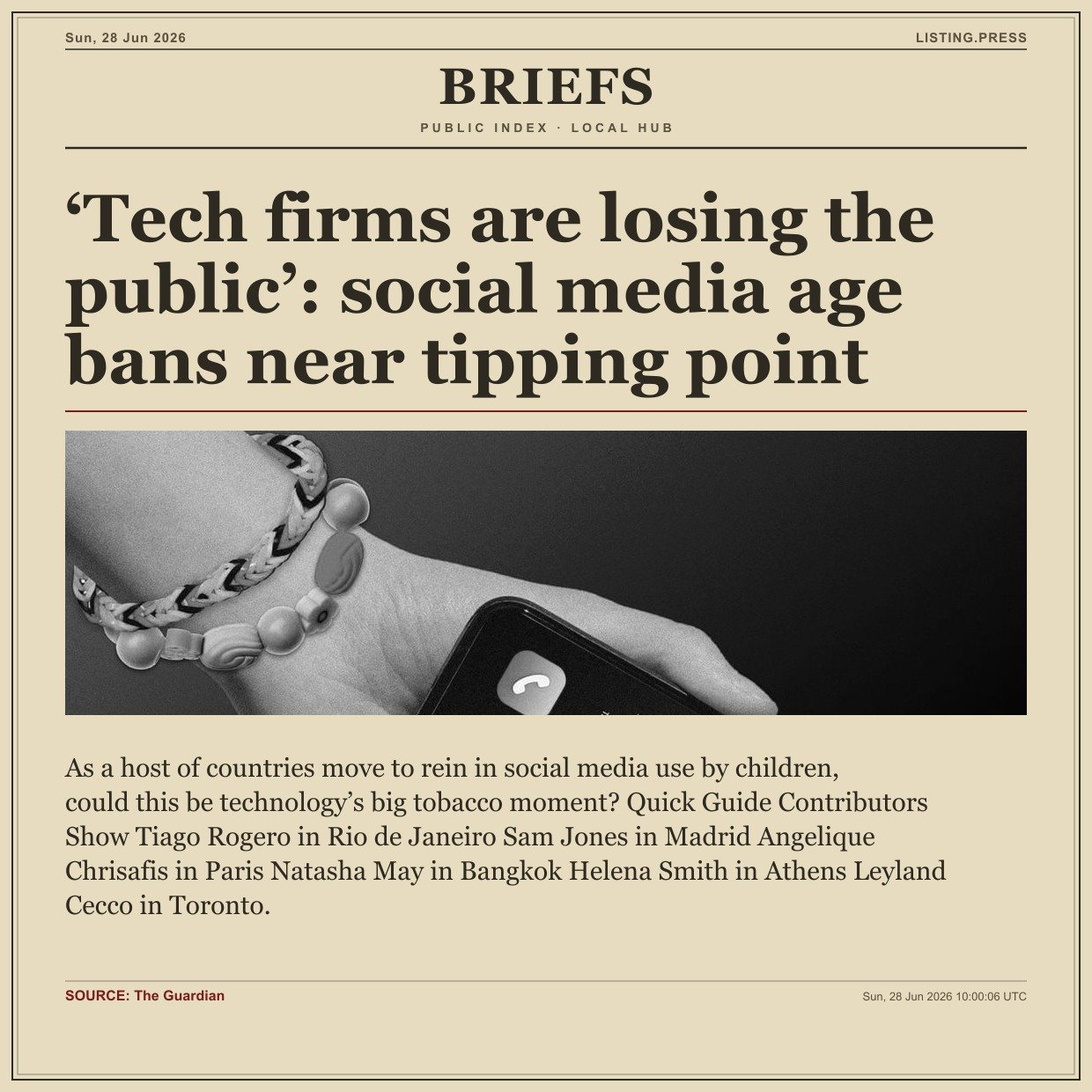 ‘Tech firms are losing the public’: social media age bans near tipping point