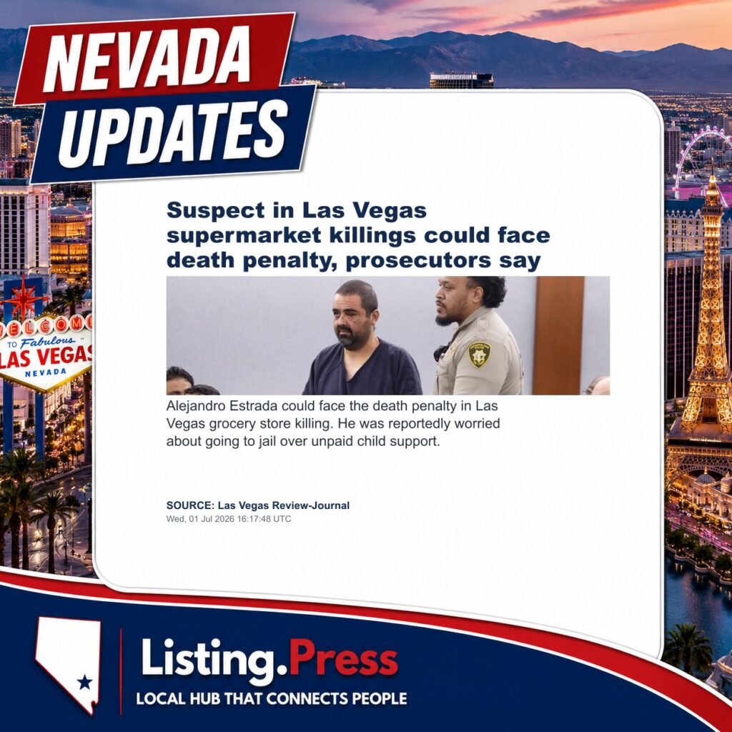 Suspect in Las Vegas supermarket killings could face death penalty, prosecutors say