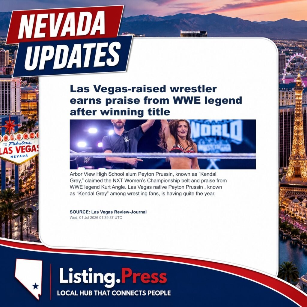Las Vegas-raised wrestler earns praise from WWE legend after winning title