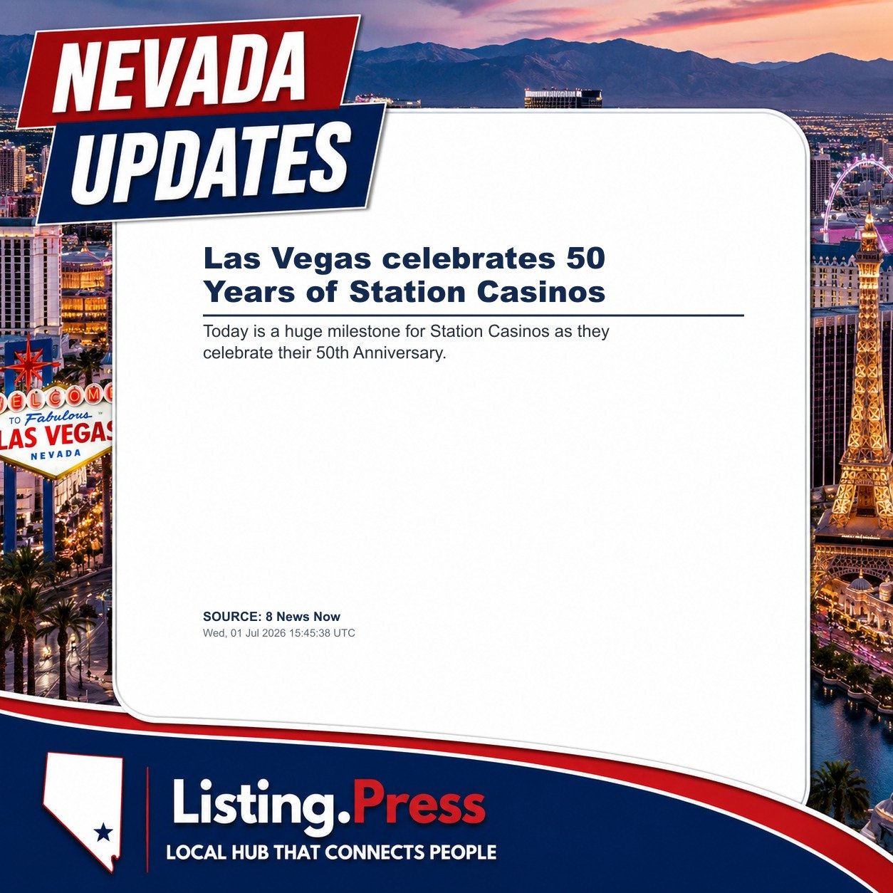 Las Vegas celebrates 50 Years of Station Casinos