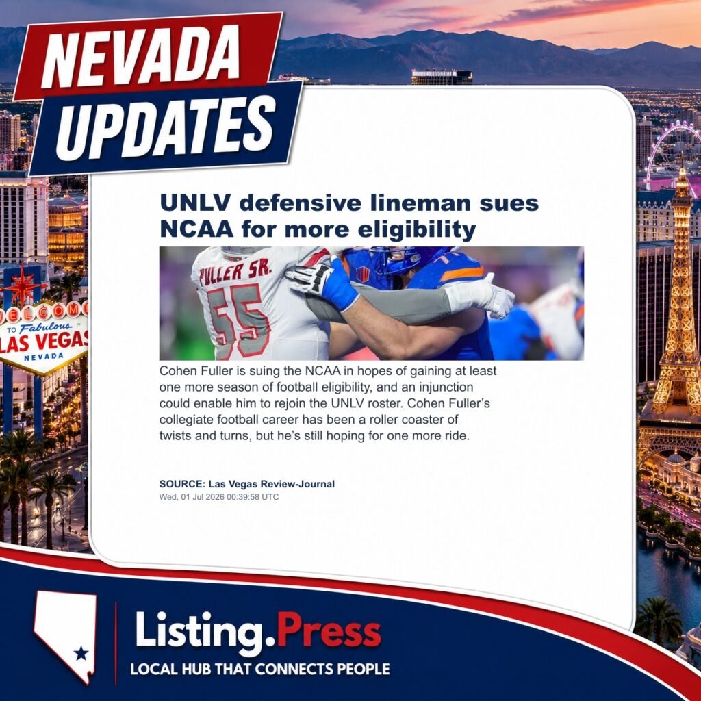 UNLV defensive lineman sues NCAA for more eligibility