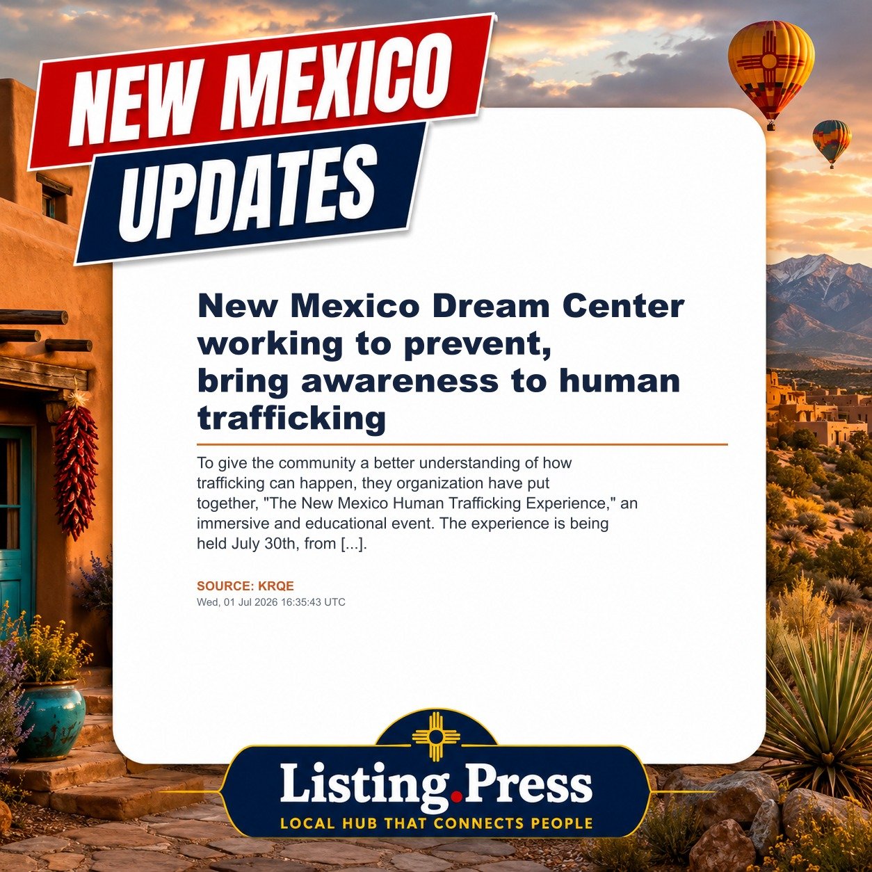 New Mexico Dream Center working to prevent, bring awareness to human trafficking