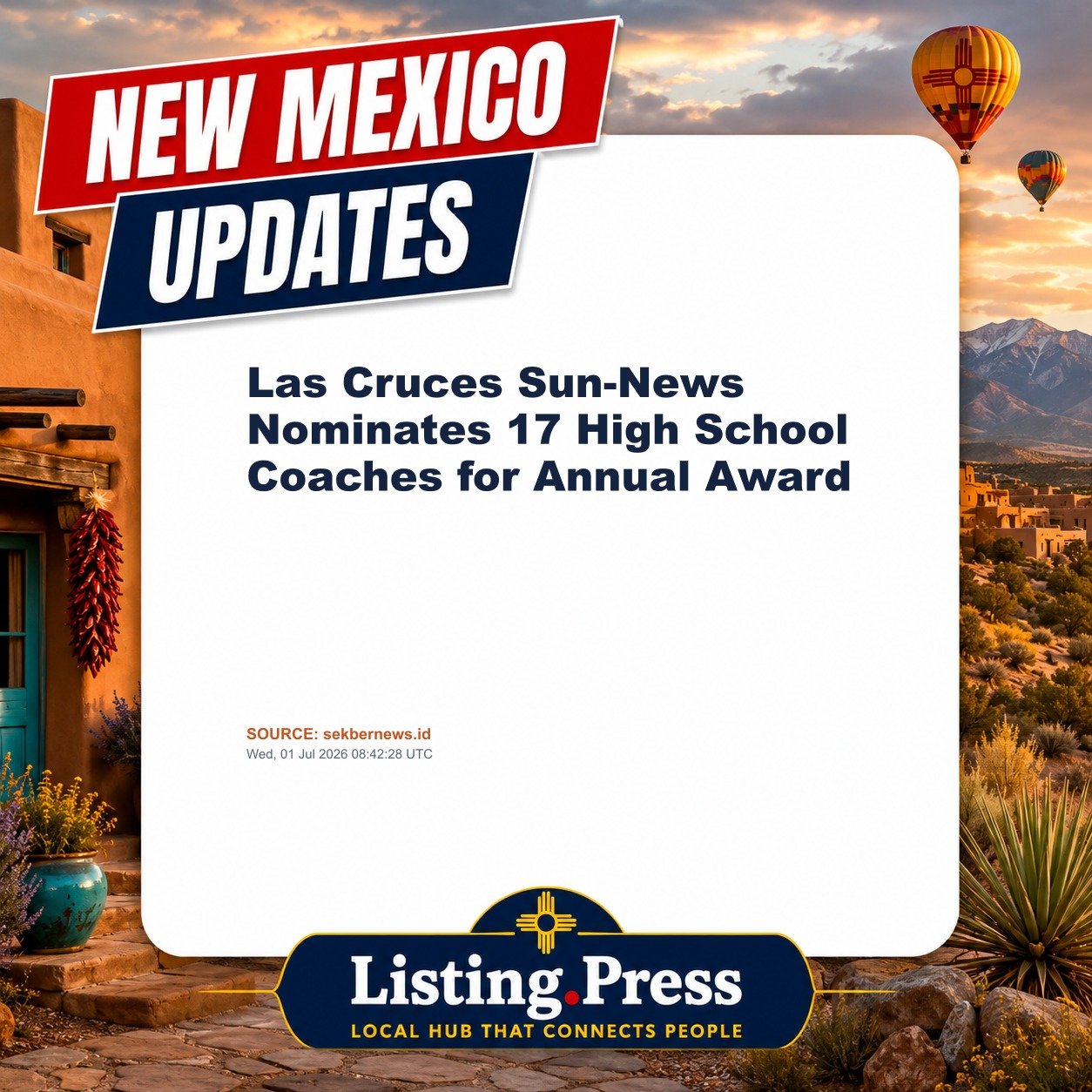 Las Cruces Sun-News Nominates 17 High School Coaches for Annual Award