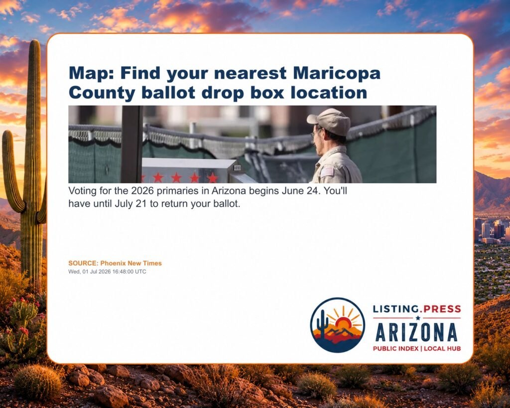 Map: Find your nearest Maricopa County ballot drop box location