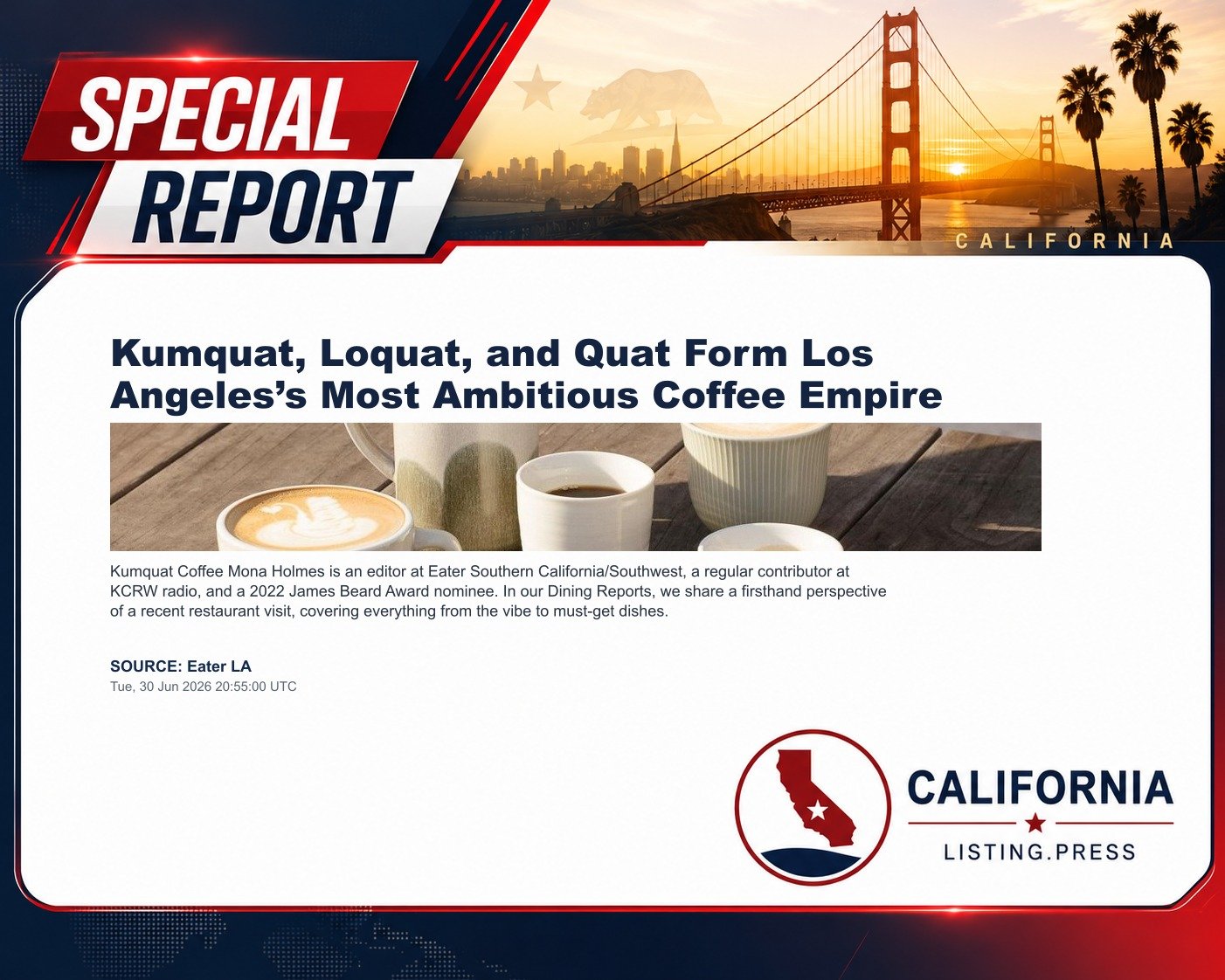 Kumquat, Loquat, and Quat Form Los Angeles’s Most Ambitious Coffee Empire