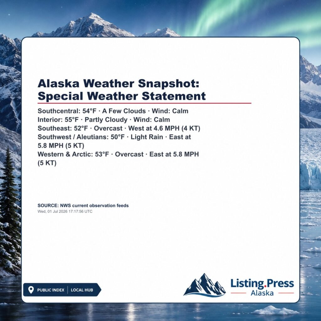 Alaska Weather Snapshot: Special Weather Statement