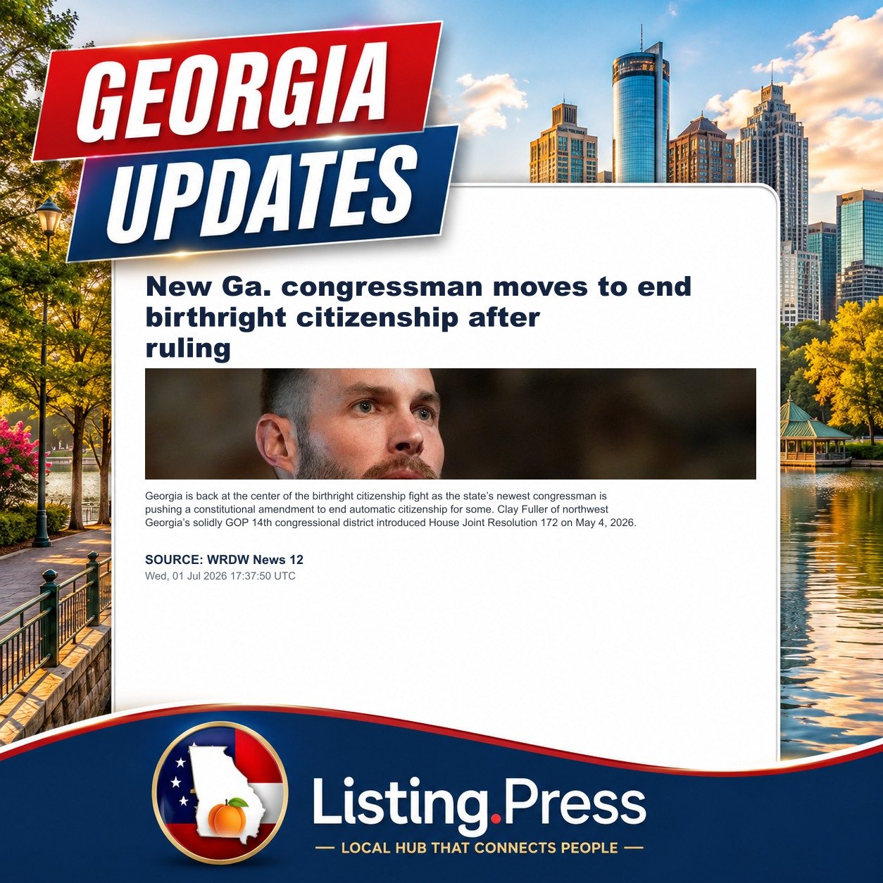 New Ga. congressman moves to end birthright citizenship after ruling