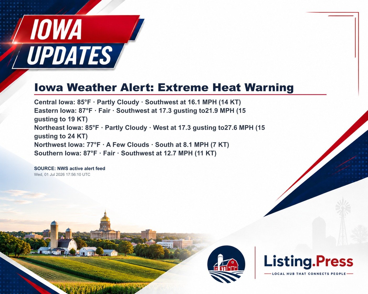 Iowa Weather Alert: Extreme Heat Warning