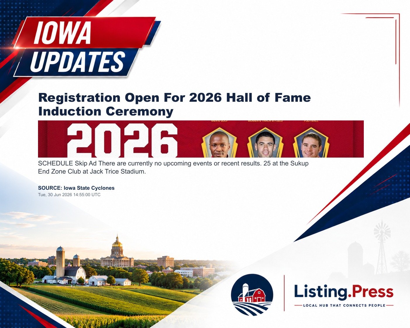 Registration Open For 2026 Hall of Fame Induction Ceremony