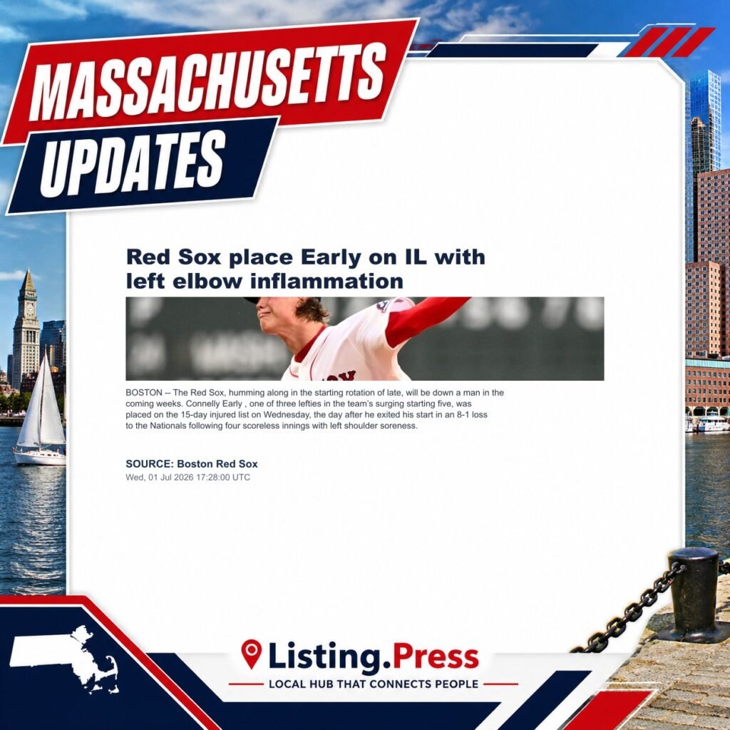 Red Sox place Early on IL with left elbow inflammation