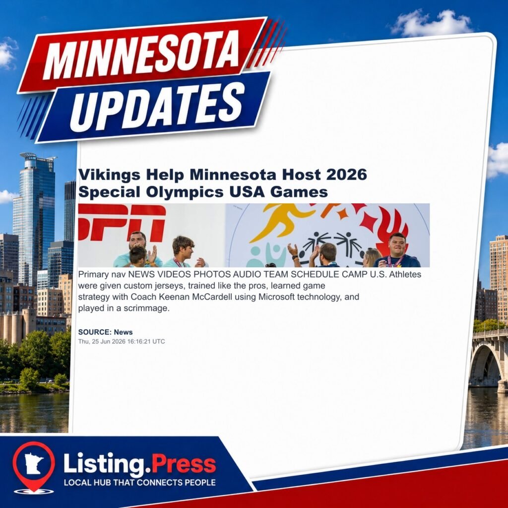 Vikings Help Minnesota Host 2026 Special Olympics USA Games