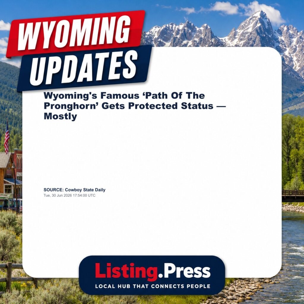 Wyoming’s Famous ‘Path Of The Pronghorn’ Gets Protected Status — Mostly
