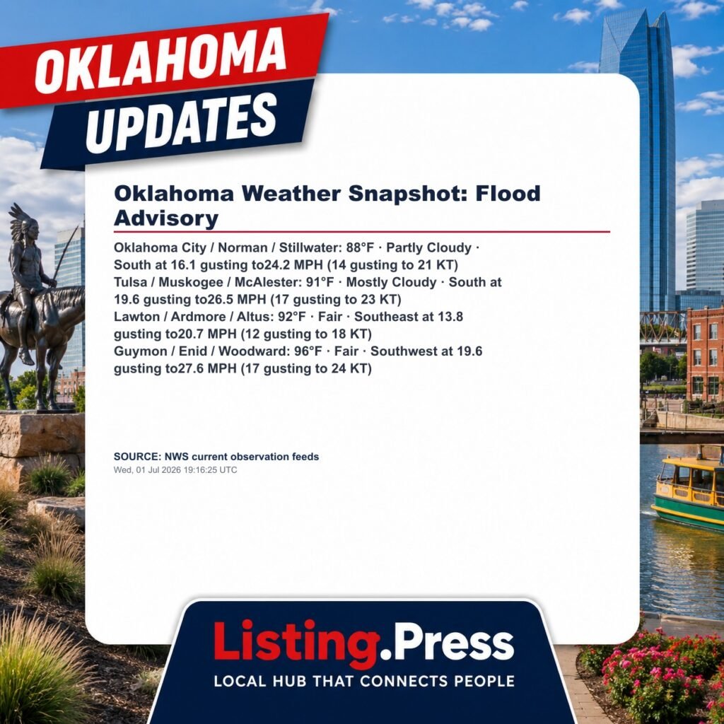 Oklahoma Weather Snapshot: Flood Advisory