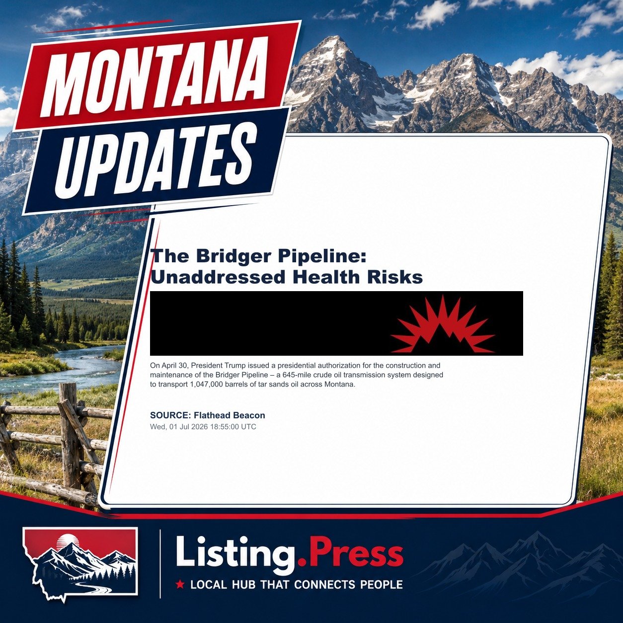 The Bridger Pipeline: Unaddressed Health Risks