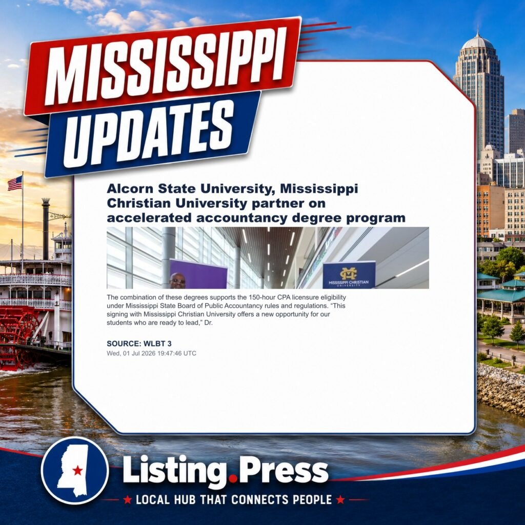 Alcorn State University, Mississippi Christian University partner on accelerated accountancy degree program