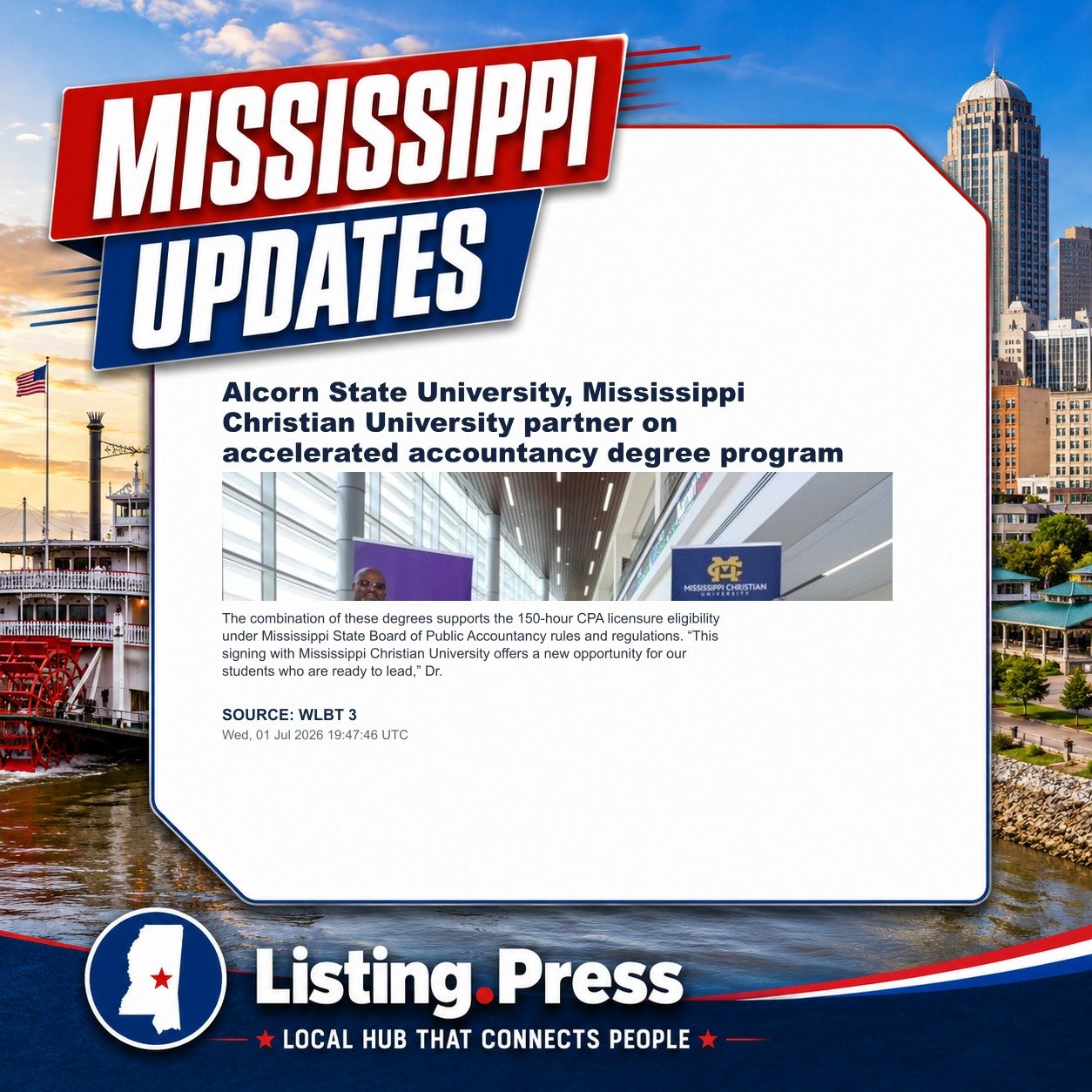 Alcorn State University, Mississippi Christian University partner on accelerated accountancy degree program