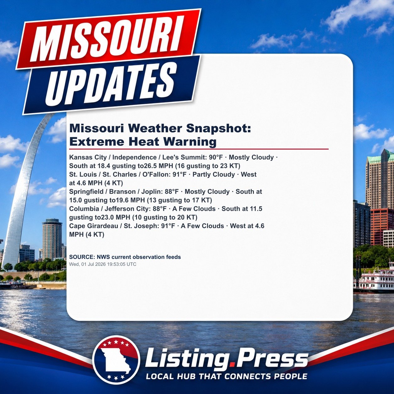 Missouri Weather Snapshot: Extreme Heat Warning