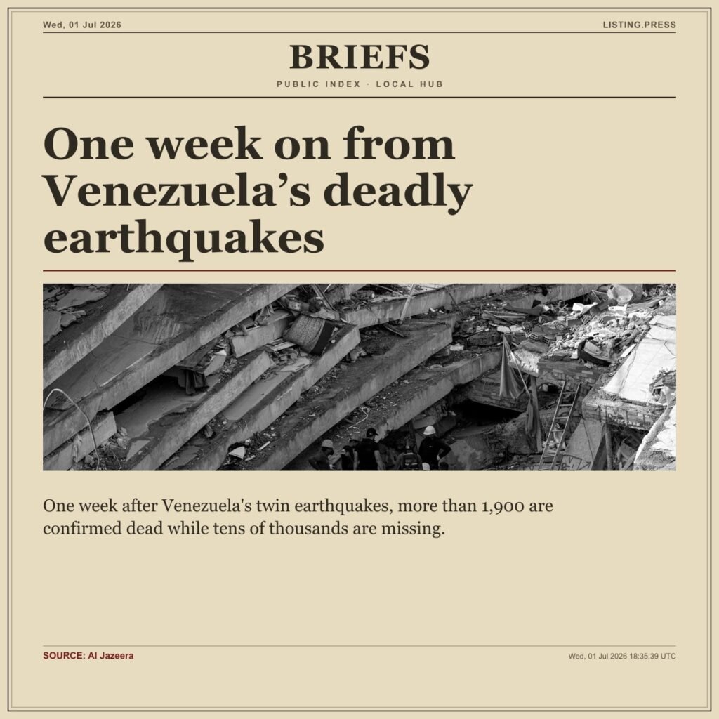 One week on from Venezuela’s deadly earthquakes