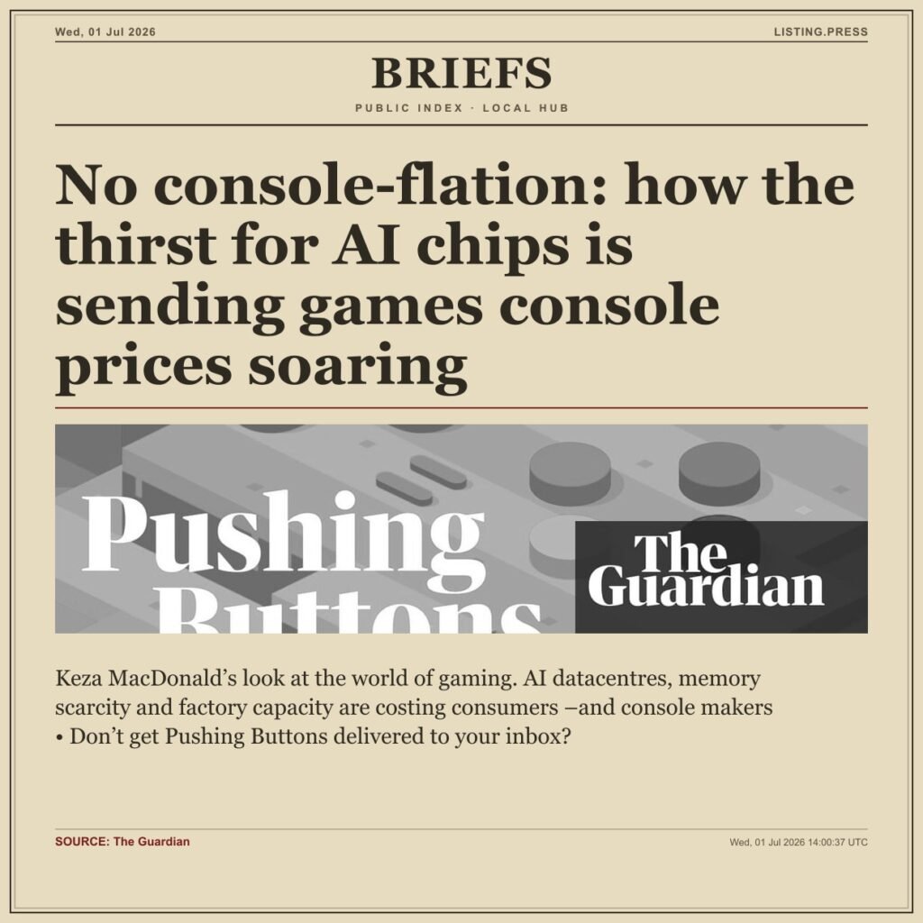 No console-flation: how the thirst for AI chips is sending games console prices soaring
